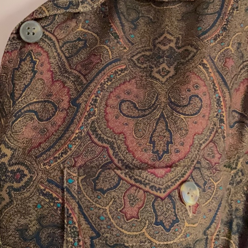 Vintage LizSport Paisley Button Down Blouse